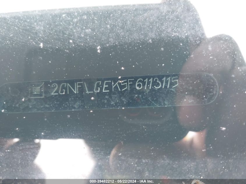 2015 Chevrolet Equinox 2Lt VIN: 2GNFLGEK5F6113115 Lot: 39482212