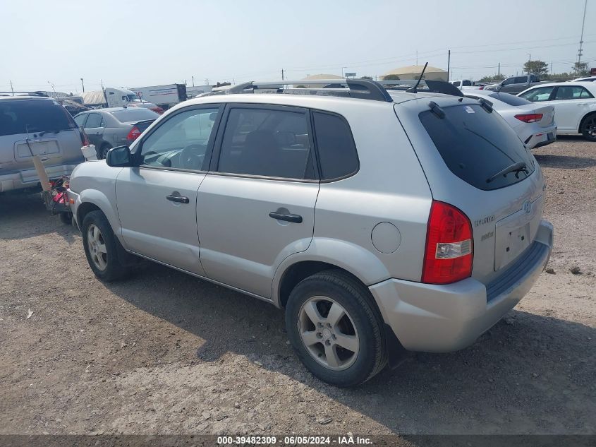 2007 Hyundai Tucson Gls VIN: KM8JM12B17U631514 Lot: 39482309