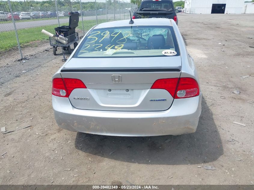 2008 Honda Civic Hybrid VIN: JHMFA36208S021723 Lot: 39482349