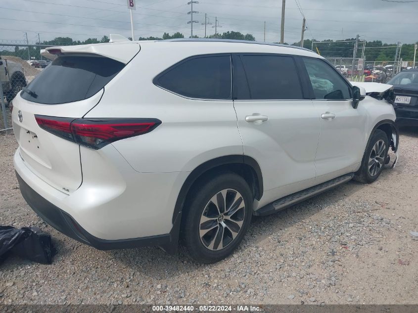 2021 Toyota Highlander Xle VIN: 5TDGZRAH1MS077976 Lot: 39482440