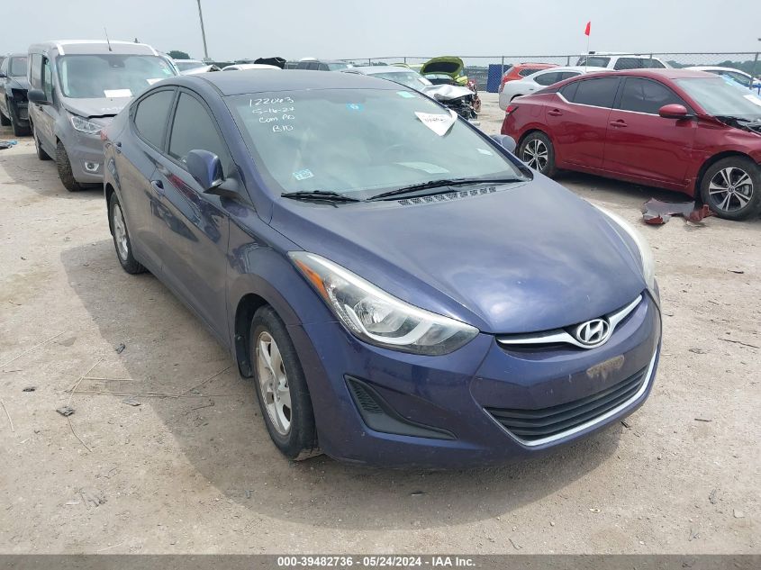 2014 Hyundai Elantra Se VIN: 5NPDH4AE3EH490424 Lot: 39482736