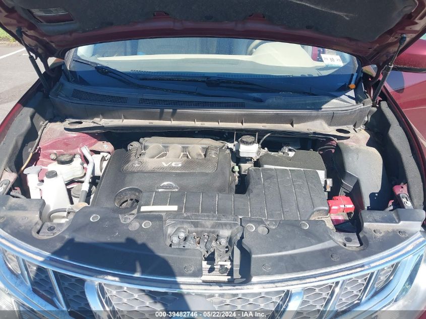 2012 Nissan Murano Sl VIN: JN8AZ1MWXCW218998 Lot: 39482746