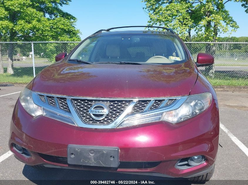 2012 Nissan Murano Sl VIN: JN8AZ1MWXCW218998 Lot: 39482746