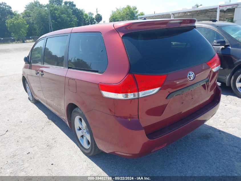 2012 Toyota Sienna Base 7 Passenger VIN: 5TDKA3DC4CS011497 Lot: 39482769