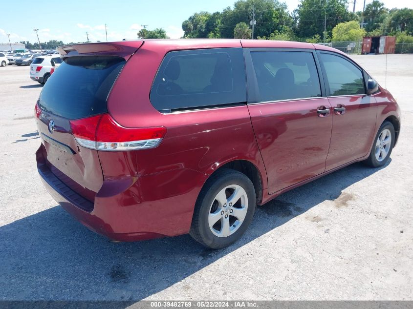 2012 Toyota Sienna Base 7 Passenger VIN: 5TDKA3DC4CS011497 Lot: 39482769