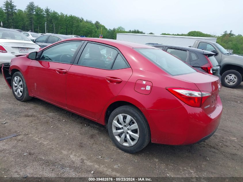 2015 Toyota Corolla Le VIN: 2T1BURHE6FC349468 Lot: 39482876