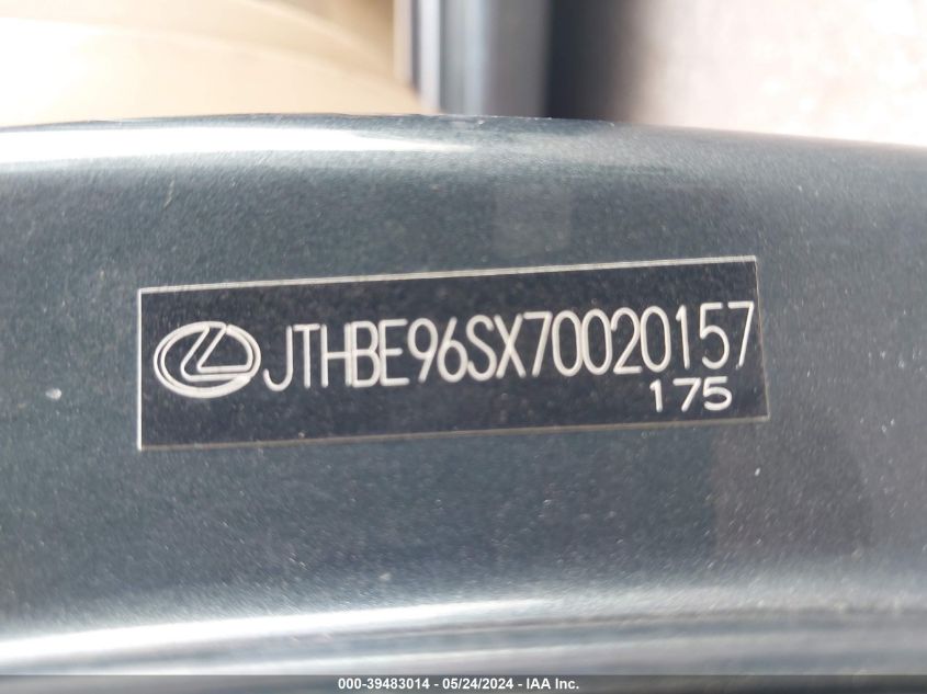 2007 Lexus Gs 350 VIN: JTHBE96SX70020157 Lot: 39483014