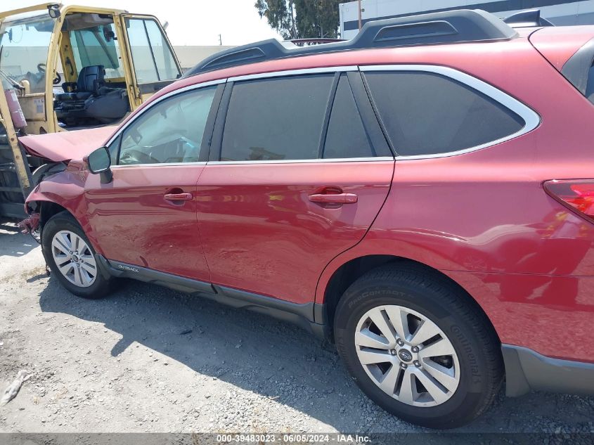 2018 Subaru Outback 2.5I Premium VIN: 4S4BSACC1J3362526 Lot: 39483023