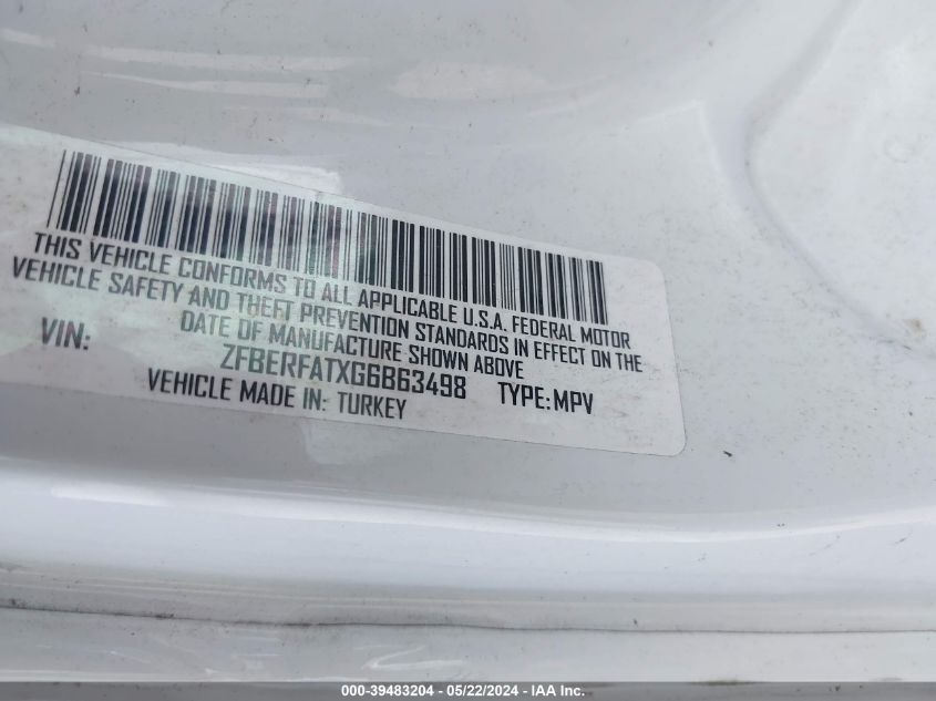 2016 RAM PROMASTER CITY - ZFBERFATXG6B63498