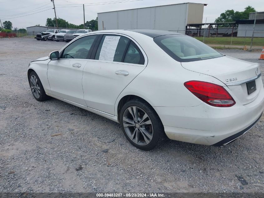 2015 Mercedes-Benz C 300 4Matic/Luxury 4Matic/Sport 4Matic VIN: 55SWF4KB3FU039494 Lot: 39483207