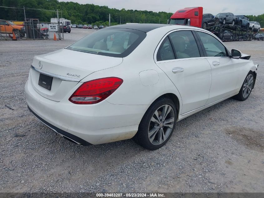 2015 Mercedes-Benz C 300 4Matic/Luxury 4Matic/Sport 4Matic VIN: 55SWF4KB3FU039494 Lot: 39483207