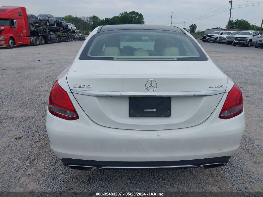 2015 Mercedes-Benz C 300 4Matic/Luxury 4Matic/Sport 4Matic VIN: 55SWF4KB3FU039494 Lot: 39483207