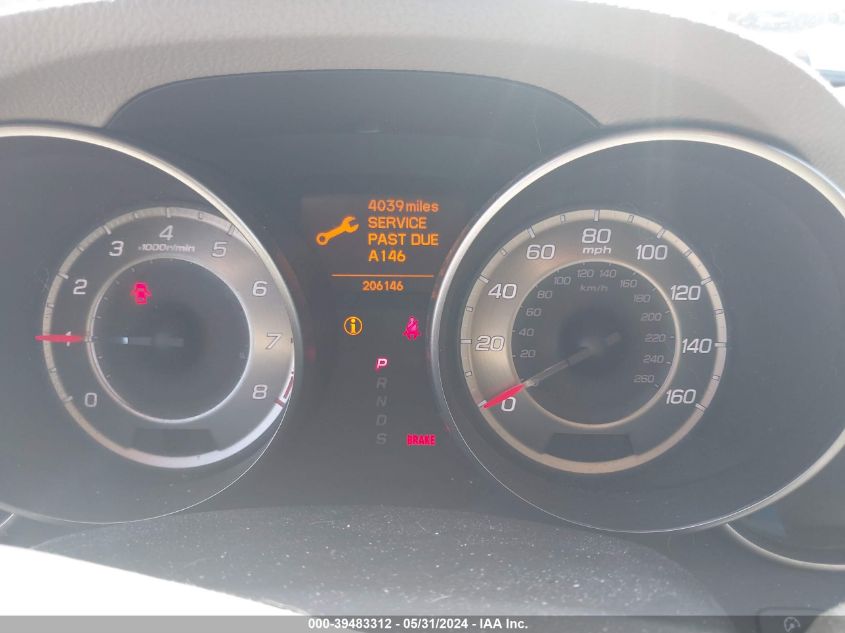 2012 Acura Mdx Technology Package VIN: 2HNYD2H34CH504837 Lot: 39483312