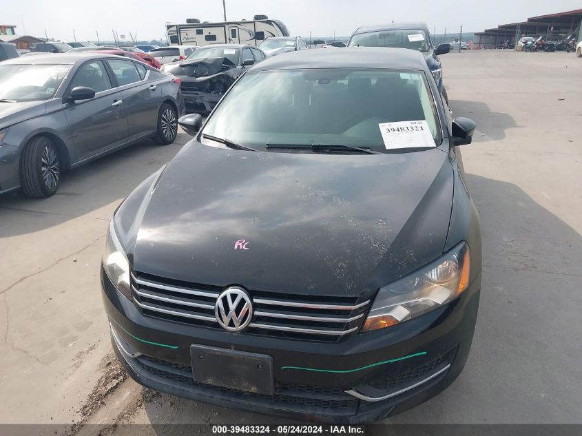 2012 Volkswagen Passat 2.5L S VIN: 1VWAP7A39CC068850 Lot: 39483324