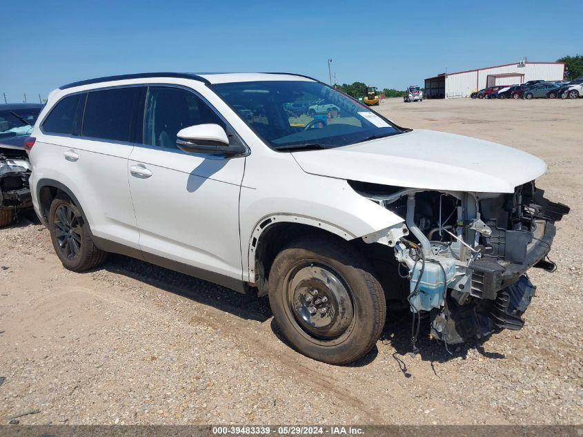 2019 Toyota Highlander Se VIN: 5TDKZRFH2KS358460 Lot: 39483339