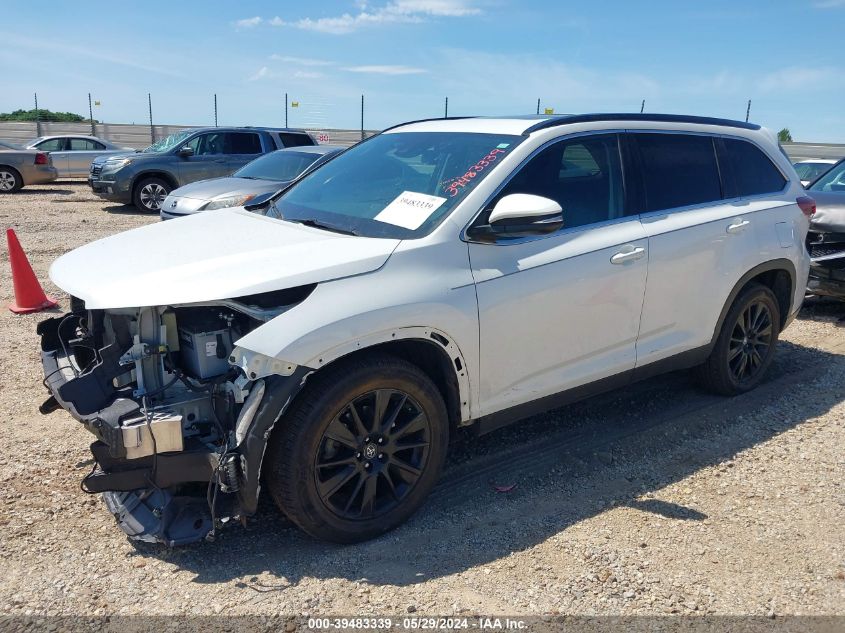 2019 Toyota Highlander Se VIN: 5TDKZRFH2KS358460 Lot: 39483339