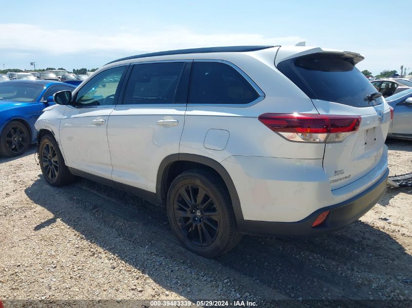 2019 Toyota Highlander Se VIN: 5TDKZRFH2KS358460 Lot: 39483339