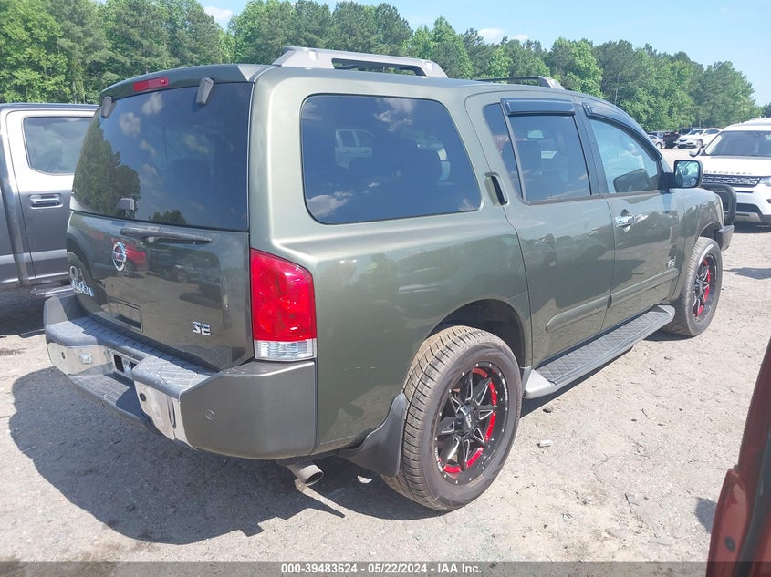 2005 Nissan Armada Se/Le VIN: 5N1AA08B55N702442 Lot: 39483624