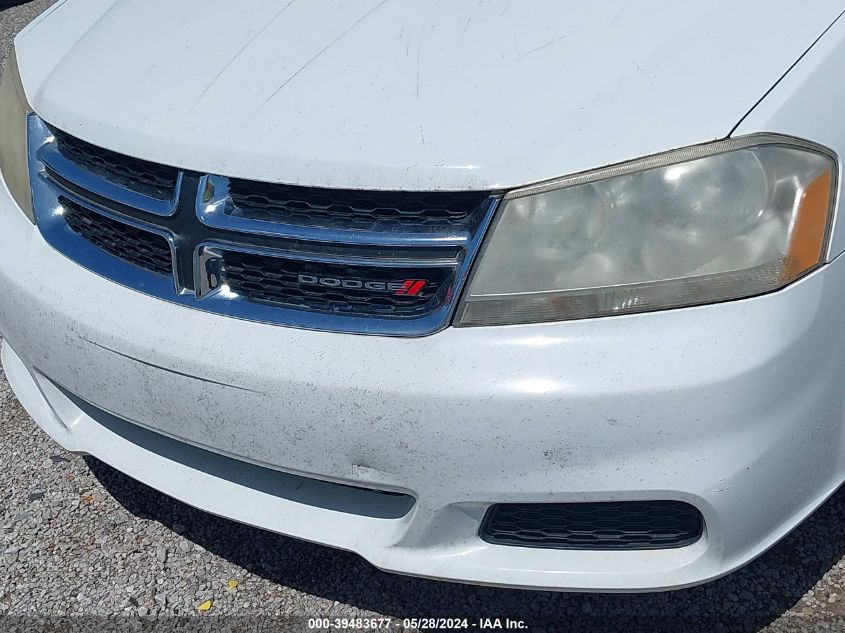 2013 Dodge Avenger Se VIN: 1C3CDZABXDN516787 Lot: 39483677