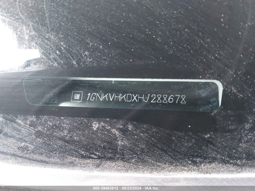 2017 Chevrolet Traverse 2Lt VIN: 1GNKVHKDXHJ288678 Lot: 39483812