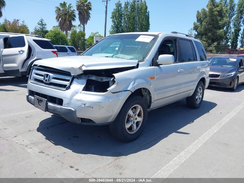 2008 Honda Pilot Ex-L VIN: 5FNYF285X8B021187 Lot: 39483845