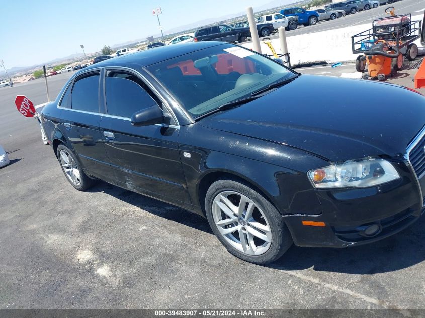 2007 Audi A4 2.0T VIN: WAUAF78E17A031478 Lot: 39483907