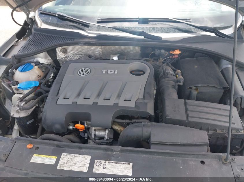 2012 Volkswagen Passat 2.0L Tdi Sel Premium VIN: 1VWCN7A35CC044088 Lot: 39483994