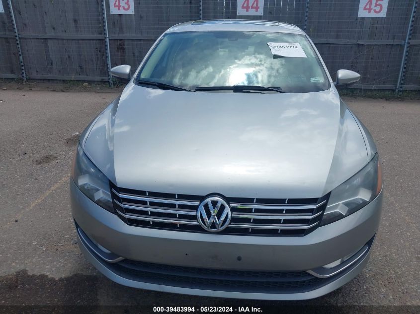 2012 Volkswagen Passat 2.0L Tdi Sel Premium VIN: 1VWCN7A35CC044088 Lot: 39483994