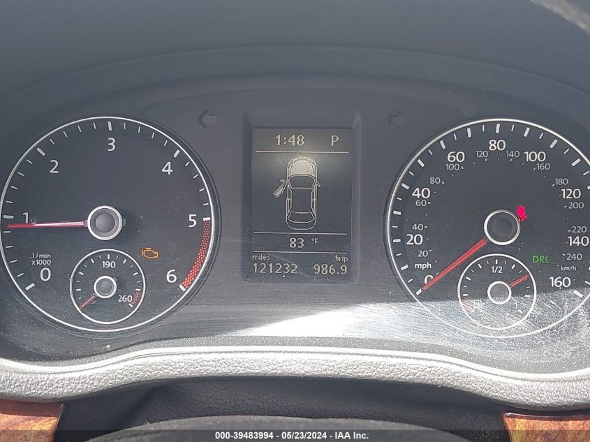 2012 Volkswagen Passat 2.0L Tdi Sel Premium VIN: 1VWCN7A35CC044088 Lot: 39483994