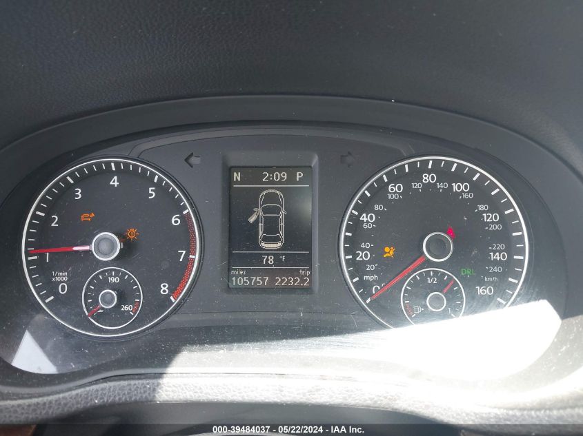 2012 Volkswagen Passat 2.5L Sel VIN: 1VWCP7A37CC040361 Lot: 39484037