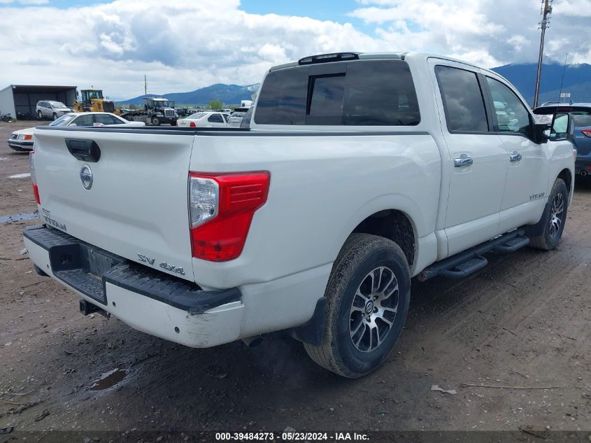 2021 Nissan Titan Sv 4X4 VIN: 1N6AA1ED9MN505222 Lot: 39484273