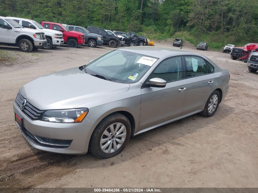 2013 Volkswagen Passat 2.5L S/2.5L Wolfsburg Edition VIN: 1VWAP7A36DC134738 Lot: 39484286