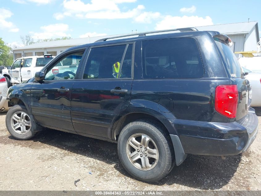 2005 Honda Pilot Ex-L VIN: 5FNYF18555B037786 Lot: 39484343