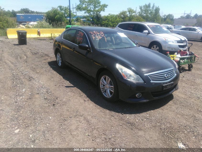 2012 Infiniti G25X VIN: JN1DV6AR8CM862210 Lot: 39484347