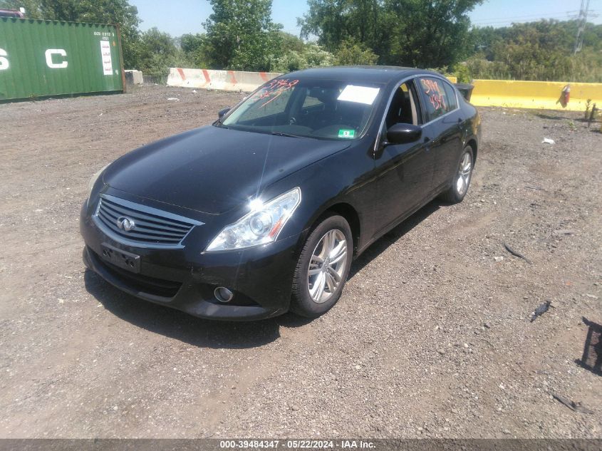 2012 Infiniti G25X VIN: JN1DV6AR8CM862210 Lot: 39484347