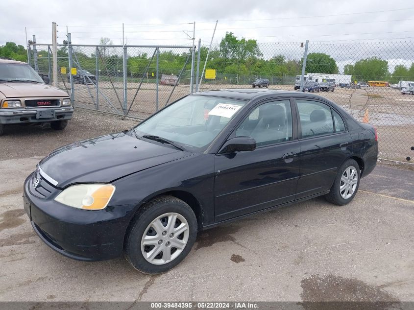 2003 Honda Civic Ex VIN: 2HGES26763H613726 Lot: 39484395