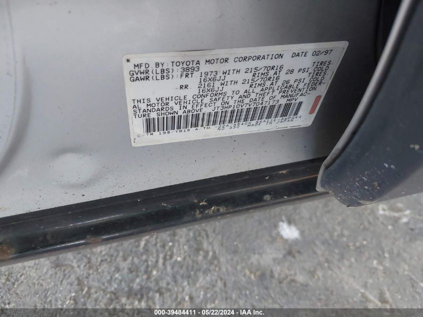 1997 Toyota Rav4 VIN: JT3HP10V7V7047173 Lot: 39484411