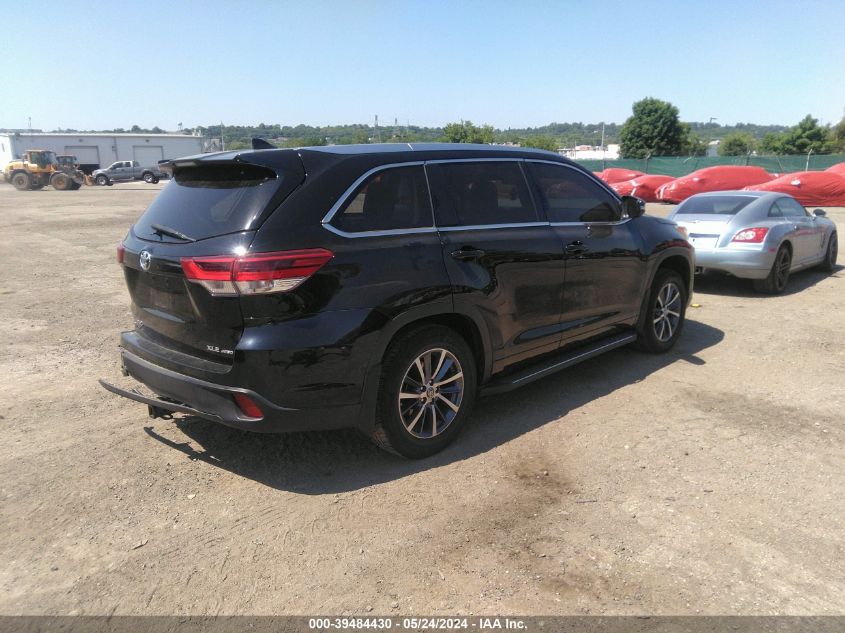 2018 Toyota Highlander Xle VIN: 5TDJZRFH7JS529603 Lot: 39484430