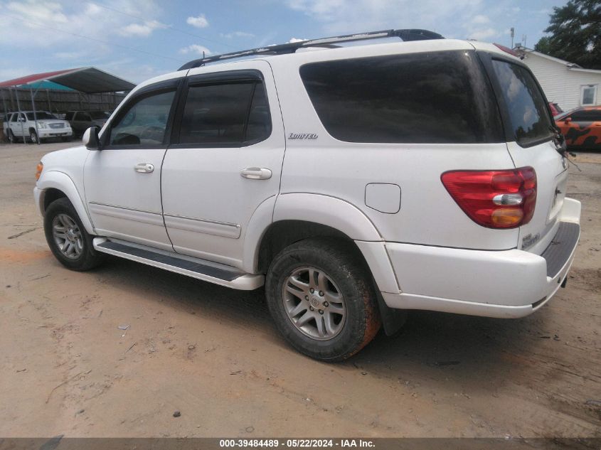 2003 Toyota Sequoia Limited V8 VIN: 5TDZT38A93S179847 Lot: 39484489