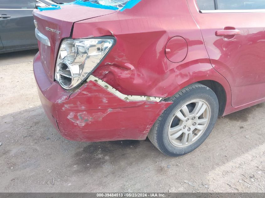 2012 Chevrolet Sonic 2Lt VIN: 1G1JC5SH5C4220137 Lot: 39484513