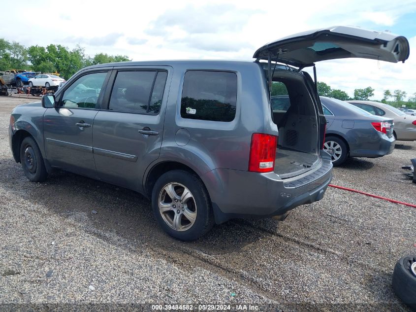 2013 Honda Pilot Ex-L VIN: 5FNYF4H50DB050249 Lot: 39484582