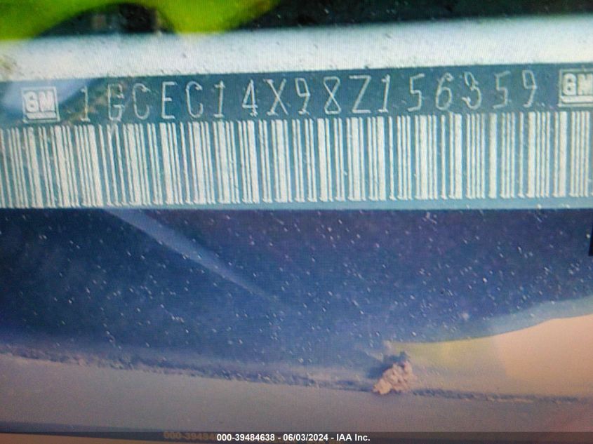 2008 Chevrolet Silverado 1500 Work Truck VIN: 1GCEC14X98Z156359 Lot: 39484638