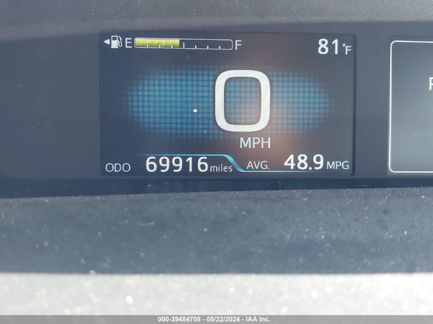 2021 Toyota Prius Le VIN: JTDKAMFU4M3148728 Lot: 39484708