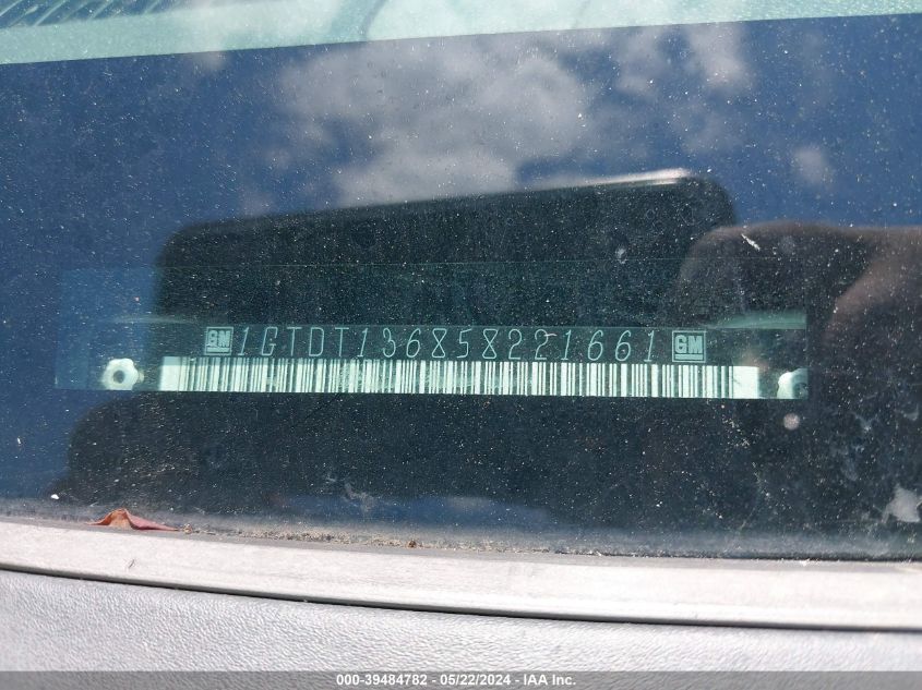 2005 GMC Canyon Sle VIN: 1GTDT136858221661 Lot: 39484782