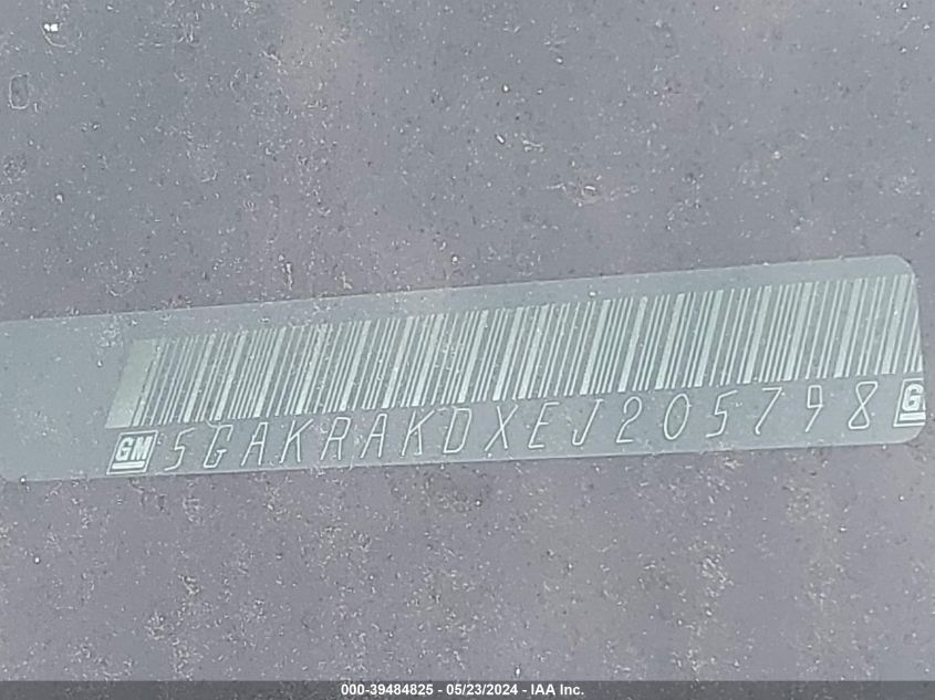 2014 Buick Enclave Convenience VIN: 5GAKRAKDXEJ205798 Lot: 39484825