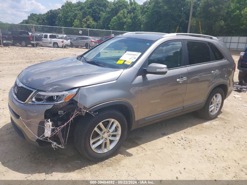 2014 Kia Sorento Lx VIN: 5XYKT3A62EG530539 Lot: 39484892