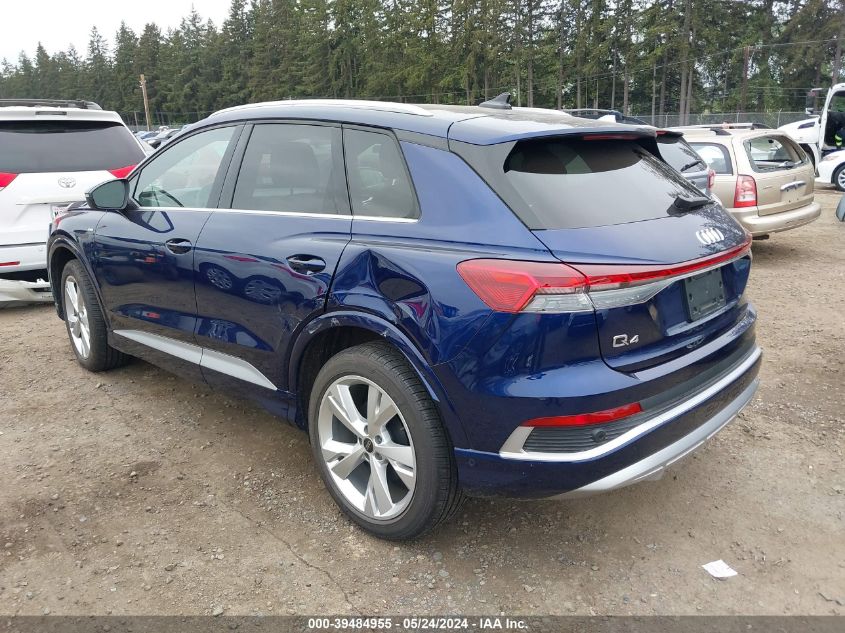 2023 Audi Q4 E-Tron Premium Plus 50 Quattro VIN: WA1L2BFZ5PP065687 Lot: 39484955