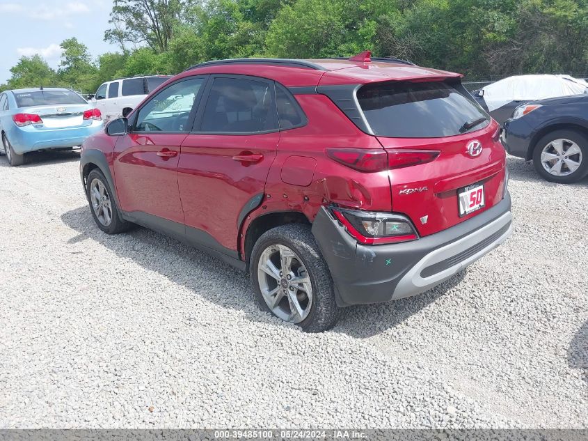 2022 Hyundai Kona Sel VIN: KM8K62ABXNU826871 Lot: 39485100