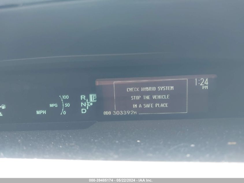 2015 Toyota Prius Four VIN: JTDKN3DU2F1974994 Lot: 39485174