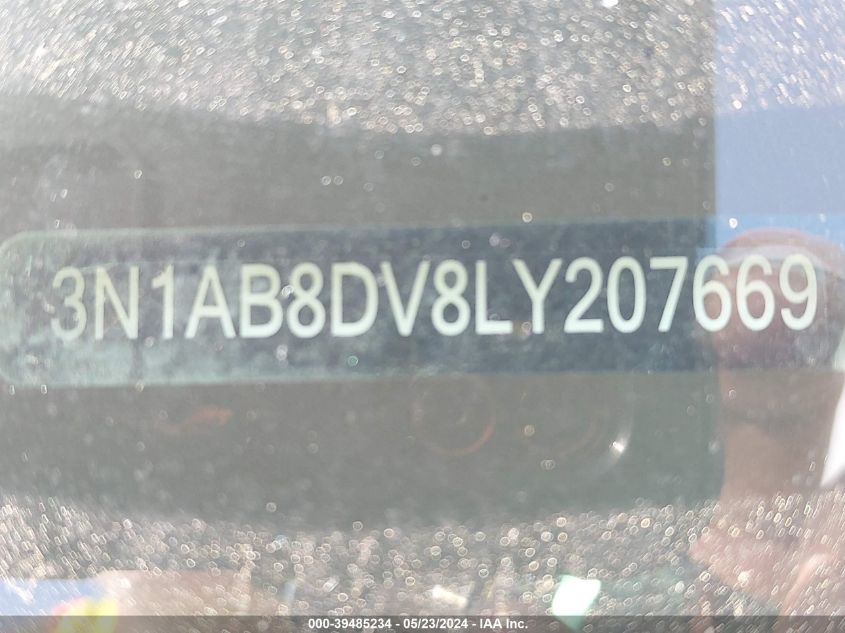 2020 Nissan Sentra Sr Xtronic Cvt VIN: 3N1AB8DV8LY207669 Lot: 39485234